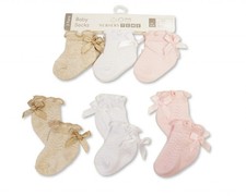 Baby Girls 3 Pairs Pack Bow