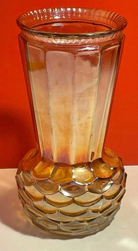 Carnival glass vase pineapple - vase,