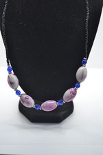 purple and pink swirled oval