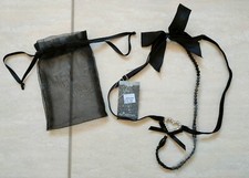 Ann Summers Black Bead Thong in Gift Bag - NEW One Size, Adjustable