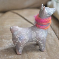 Sweet Art Pottery Peruvian Llama figurine - 5 1/2" high