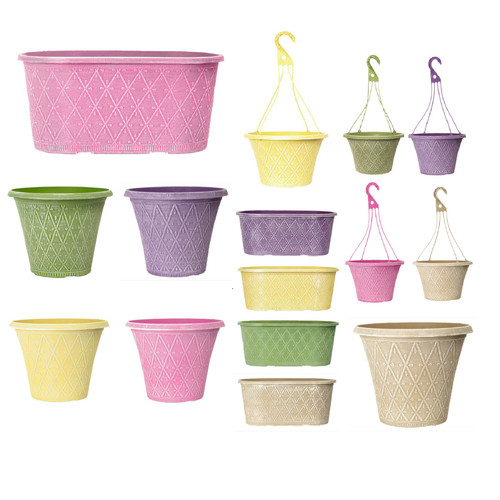 Plastic summer spring planters - spring,