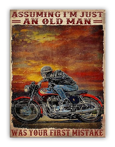 Funny motorcycle old man - motorcycle,