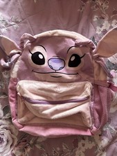 Disney Lilo And Stitch Angel Backpack For Girls Plush 3D Lunch Book Bag Gift