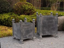 Galvanised  Versailles planter 59 cm sq - Zinc pots & planters