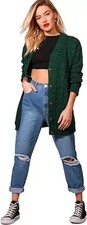 Women Ladies Cable Chunky Knit