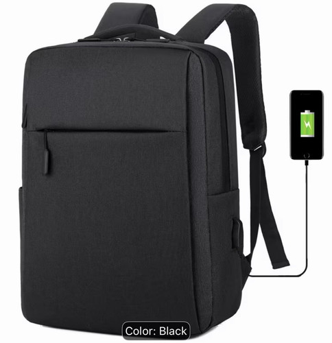 Black laptop backpack - laptop, usb