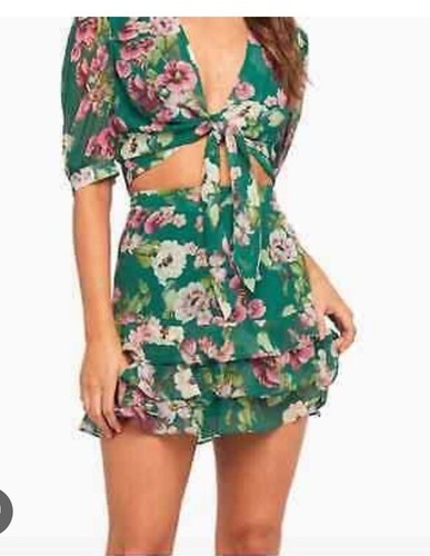 Bardot green floral - floral, rah