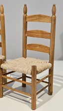 1:12th Scale Dolls House furniture, Pine Wicker Chair DF292