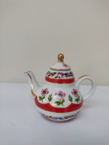 Porcelain art miniature - miniature, teapot