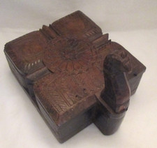Good Vintage Carved Wooden Spice Box - North African