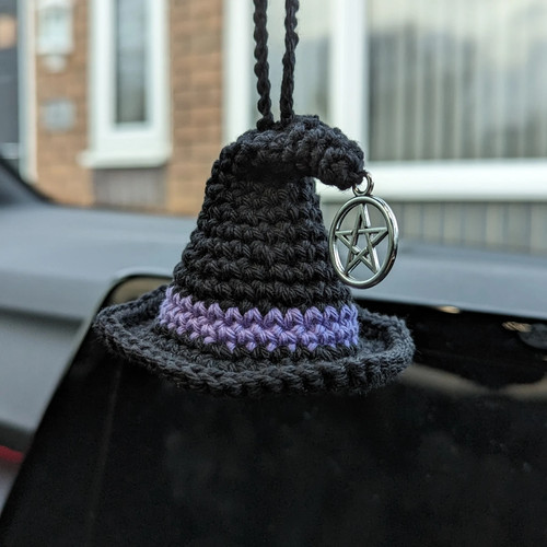 Crochet witch hat car - witch,
