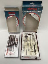Vintage Rotring Pen Set & Compass Set With Boxes Rapidoliner