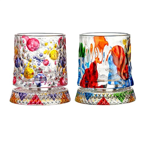 360 rotating whiskey glass - 360°,