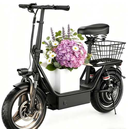 Electric scooter with - electric, seat