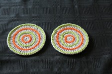 2 x HANDMADE CROCHET COASTERS