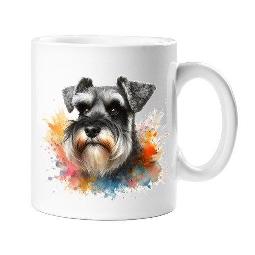 Schnauzer dog watercolour - dog,