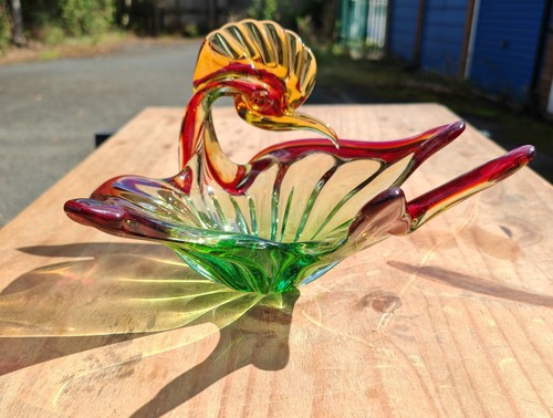 Hand blown glass dish - glass, in