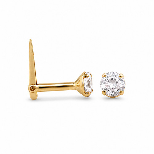 9ct yellow gold 3mm cubic - yellow,
