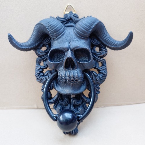Satan skull head door - satan, knocker