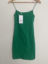 Zara green midi dress uk - midi,