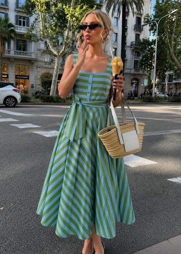 Zara striped midi - striped, dress