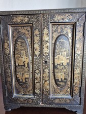 Antique vintage early Oriental chinoiserie jewellery box