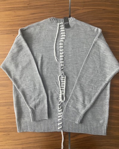 Boohoo man jumper grey knitted - boohoo,
