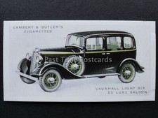No.23 VAUXHALL LIGHT SIX Motor Cars - A Series REPRINT Lambert & Butler 1922