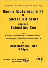 CHELSEA - Dennis Waterman X1 v Soccer All Stars (@ Stamford Bridge) 1980/1981