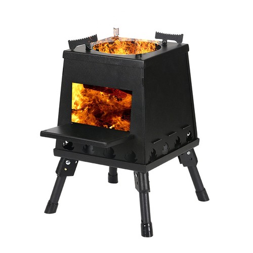 Outdoor wood burning stove - burning,