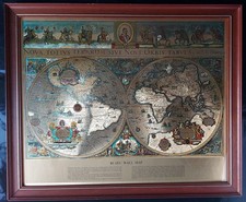 Vintage Gold Foil Blaeu Wall