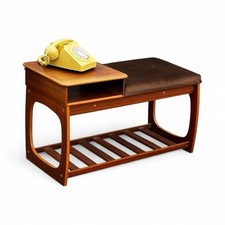 Mid Century Telephone Table With Telephone