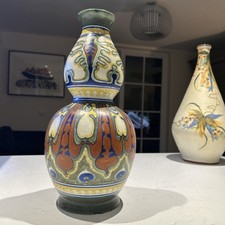 Rare Vintage Original Dutch Gouda Rhodian Vase 36cm c1930 