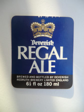 MINT DEVENISH REDRUTH REGAL ALE 6 1/3 fl oz BREWERY BEER BOTTLE LABEL