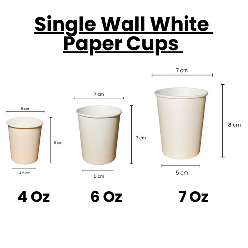 Single wall white disposable - single,