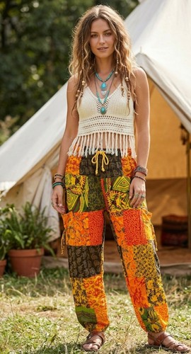 Boho patchwork harem - boho, pants