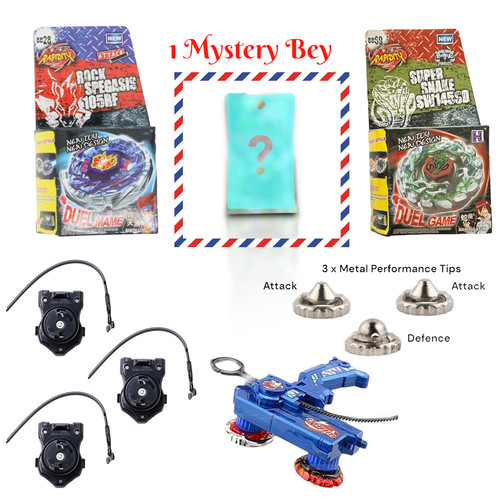 Beyblade tops 4 launchers - tops,