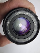 Canon Fd 50mm f1.8, very good cosmetic condition but some fungus in optics.