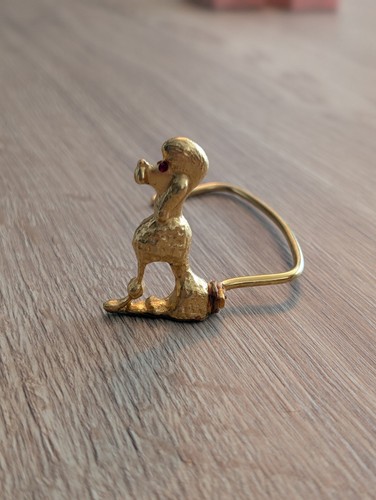 Vintage poodle hand bag holder - vintage,