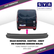 Rear Bumper Centre Grey - For Ford Transit Custom Van 2012-2018 - Insurance Qlty