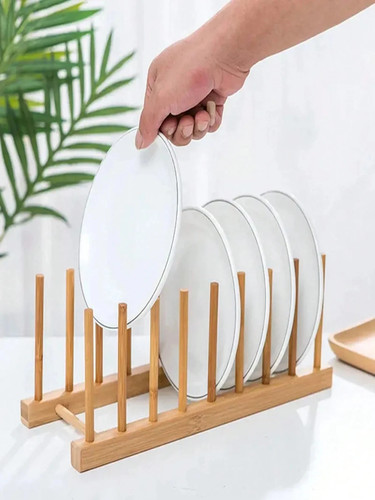 Wooden dish plate - plate, stand