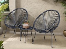 Egg Chair of Rattan Garden 3pc