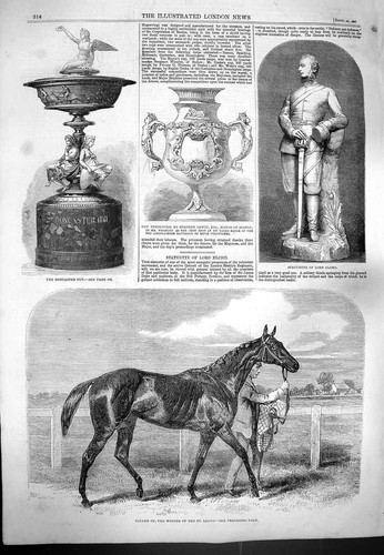 Old antique print 1861 caller - old,