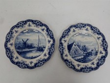 Delft Blue Collector Plates by Jacob Cats - Winter and Fall Set 1994