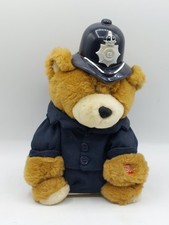 Vintage Battery Powered Laughing Policeman Teddy Bear Spares or Repairs