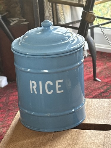Vintage rice bin - bin, lid