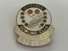 OWENBEG BOWLING CLUB 21ST ANNIVERSARY 1972 - 1993 ENAMEL PIN BADGE