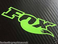 4x Green Fox Shox Tail Vinyl Decal Sticker Forks / Mountain Bike / Frame