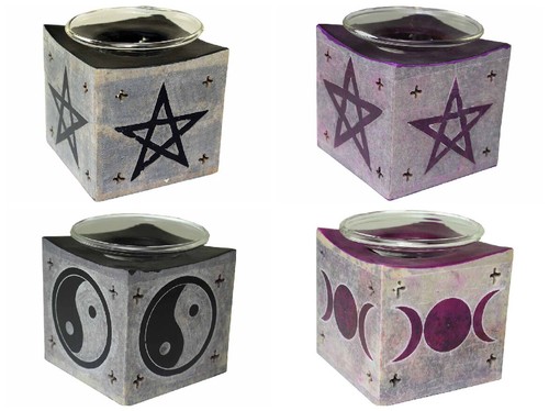 Square soapstone oil - square, burner